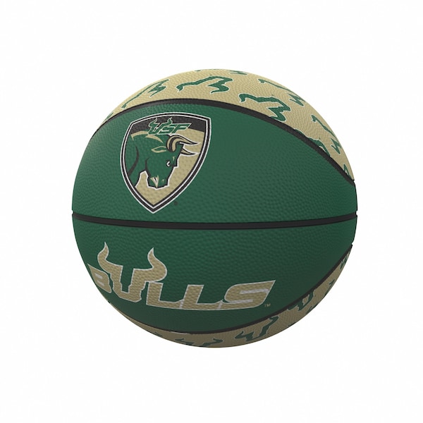 Logo Brands South Florida Repeating Logo Mini-Size Rubber Basketball 211-91MR-1 - main